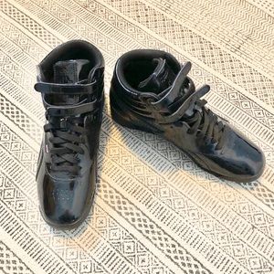 Women’s Reebok Shiny Black High Top Sneakers